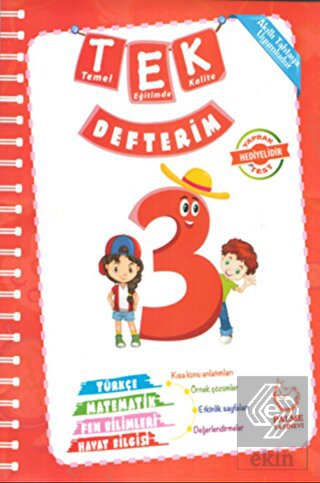 3. Sınıf Tek Defterim Yaprak Test Hediyeli