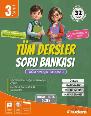 3. Sınıf Tüm Dersler Soru Bankası Kolektif Tudem Yayınları Satın Al - 
