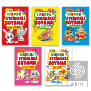 3+ Yaş Eğitici Etkinlikli Kolay Boyama Seti - 5 Ki