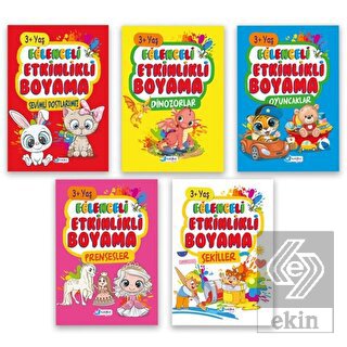 3+ Yaş Eğitici Etkinlikli Kolay Boyama Seti - 5 Ki
