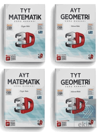 3D Yayınları TYT AYT Matematik Geometri Soru Bankası Seti Mehmet Bolat