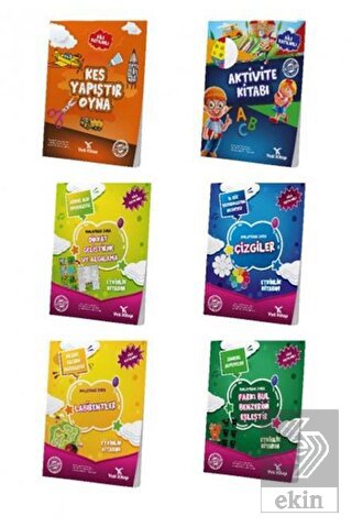4-6 Yaş Okul Öncesi Evde Etkinlik Seti (6 Kitap)