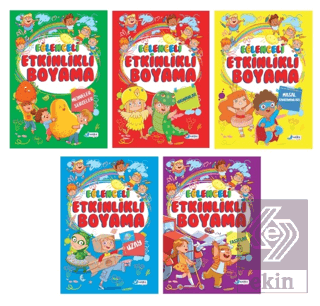 4-7 Yaş Eğitici Etkinlikli Boyama Seti - 5 Kitap