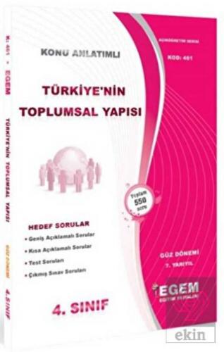 4. Sınıf 5. Yarıyıl Türkiye'nin Toplumsal Yapısı K