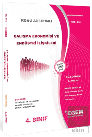 4. Sınıf 7. Yarıyıl Çalışma Ekonomisi ve Endüstri