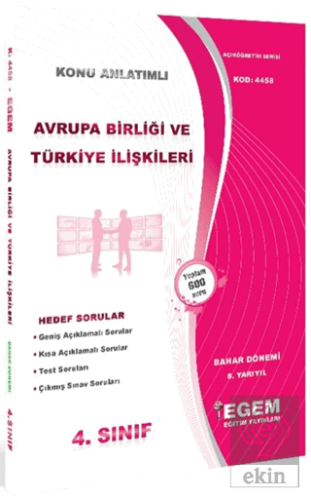4. Sınıf 8. Yarıyıl Konu Anlatımlı Avrupa Birliği