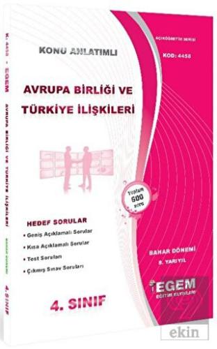 4. Sınıf 8. Yarıyıl Konu Anlatımlı Avrupa Birliği