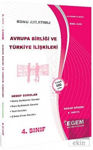 4. Sınıf 8. Yarıyıl Konu Anlatımlı Avrupa Birliği