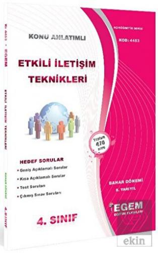 4. Sınıf 8. Yarıyıl Konu Anlatımlı Etkili İletişim