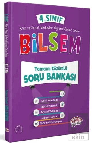 4. Sınıf Bilsem Soru Bankası - Editör Yayınevi
