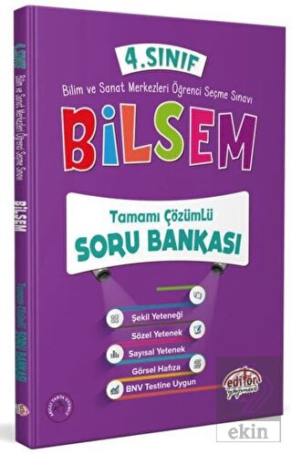 4. Sınıf Bilsem Soru Bankası - Editör Yayınevi