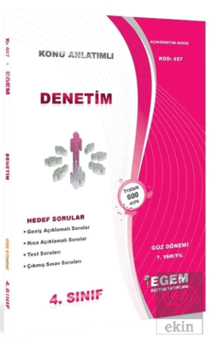 4. Sınıf Denetim Konu Anlatımlı Soru Bankası (Kod