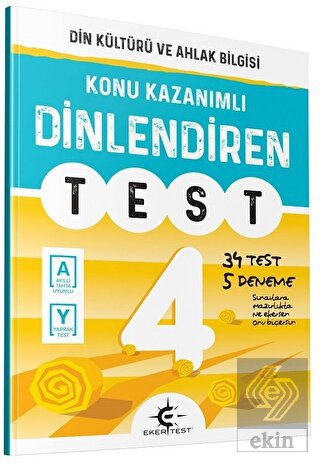4. Sınıf Din Kültürü ve Ahlak Bilgisi Dinlendiren Test Eker