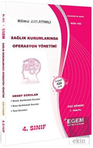 4. Sınıf Sağlık Kurumlarında Operasyon Yönetimi Ko