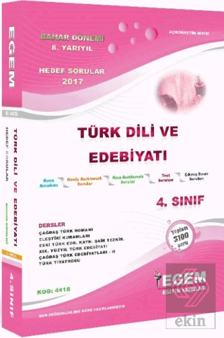 4. Sınıf Türk Dili Ve Edebiyatı Bahar Dönemi Konu Anlatımlı Soru Banka