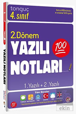 4. Sınıf Yazılı Notları 1. Dönem 1 ve 2. Yazılı