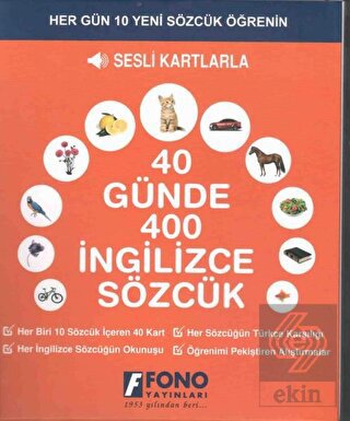 40 Günde 400 İngilizce Sözcük - Sesli Kartlarla