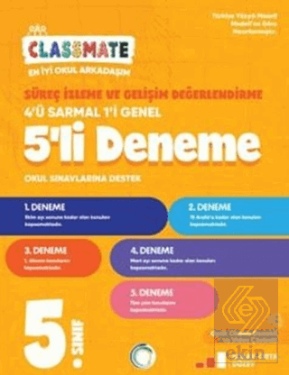 5. Sınıf Classmate Süreç İzleme ve Gelişim Değerlendirme 5 li Deneme