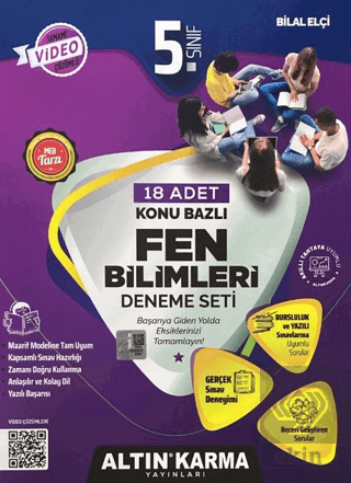 5. Sınıf Fen Bilimleri Deneme Seti Bilal Elçi Altın Karma Yayınları Sa