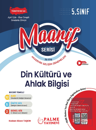 5. Sınıf Maarif Serisi Din Kültürü ve Ahlak Bilgisi Haftalık Deneme (3