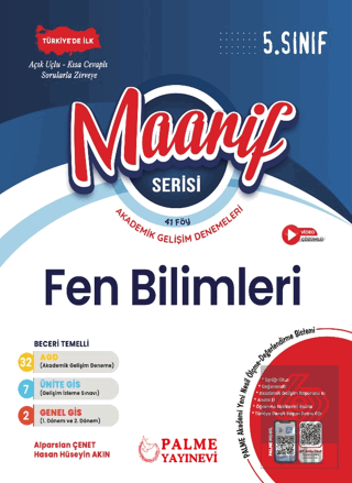 5. Sınıf Maarif Serisi Fen Bilimleri Haftalık Deneme (41 Föy)