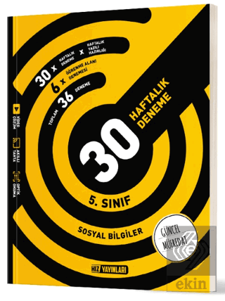 5. Sınıf Sosyal Bilgiler 30 Haftalık Deneme