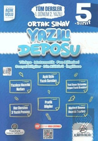 5. Sınıf Tüm Dersler Ortak Sınav 1. Dönem 2. Yazılı