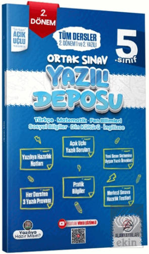 5. Sınıf Tüm Dersler Ortak Sınav 2. Dönem 1. ve 2. Yazılı