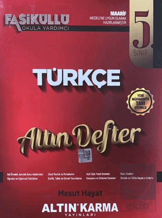 5. Sınıf Türkçe Altın Defter