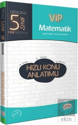 5. Sınıf VIP Matematik Hızlı Konu Anlatımlı
