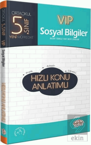 5. Sınıf VIP Sosyal Bilgiler Hızlı Konu Anlatımlı
