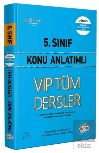 5. Sınıf VIP Tüm Dersler Konu Anlatımı Mavi Kitap