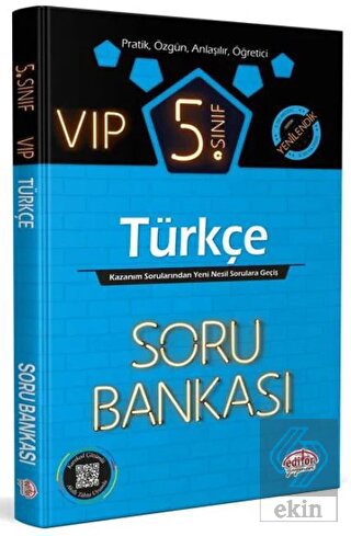 5. Sınıf VIP Türkçe Soru Bankası Editör Yayınevi