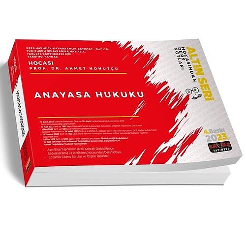 Anayasa Hukuku Hocasından Ders Notları Altın Seri 2023