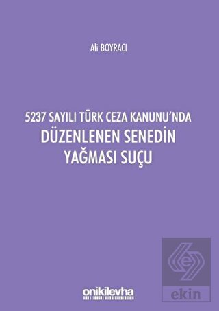 5237 Sayılı Türk Ceza Kanunu\'nda Düzenlenen Senedi