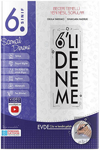 6. Sınıf 6'lı Sarmal Deneme Evrensel İletişim Yayı