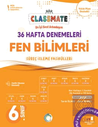 6. Sınıf Classmate 36 Hafta Denemeleri Fen Bilimleri