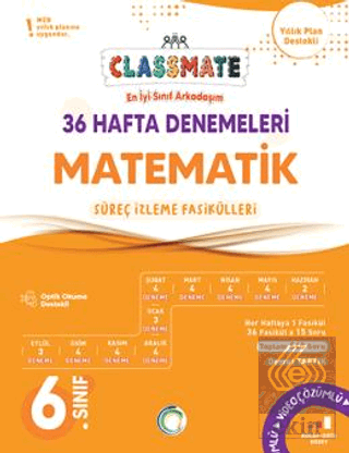 6. Sınıf Classmate 36 Hafta Denemeleri Matematik