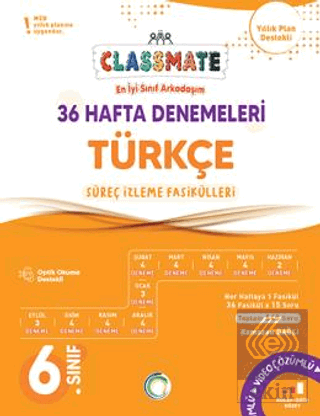 6. Sınıf Classmate 36 Hafta Denemeleri Türkçe