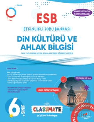 6. Sınıf Classmate Din Kültürü ve Ahlak Bilgisi Etkinlikli Soru Bankası