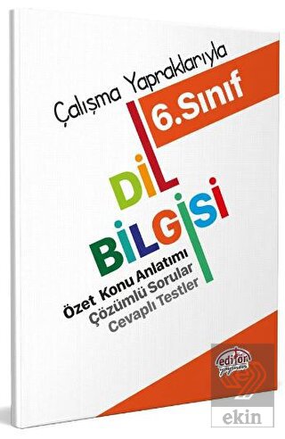 6. Sınıf Dil Bilgisi Editör Yayınevi