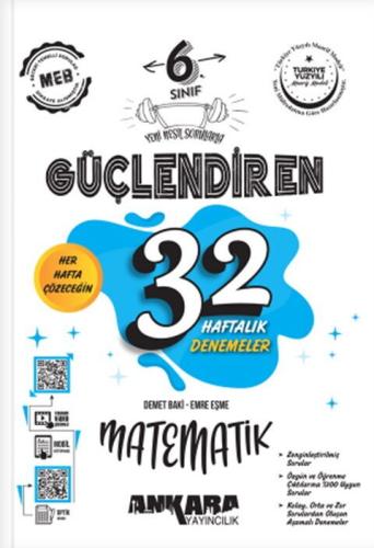 6. Sınıf Güçlendiren 32 Haftalık Matematik Kazanım Denemeleri