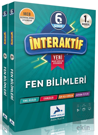 6. Sınıf İnteraktif Fen Bilimleri Etkinlikli Çalışma Kitabı (2 Modül)