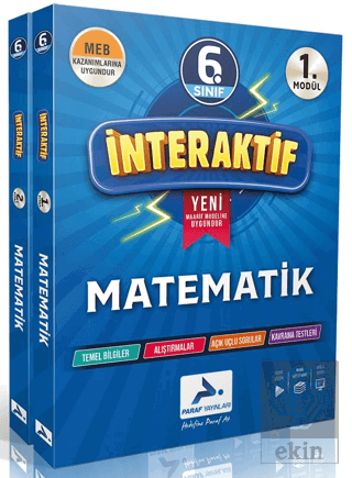 6. Sınıf İnteraktif Matematik Etkinli Çalışma Kitabı (2 Modül)