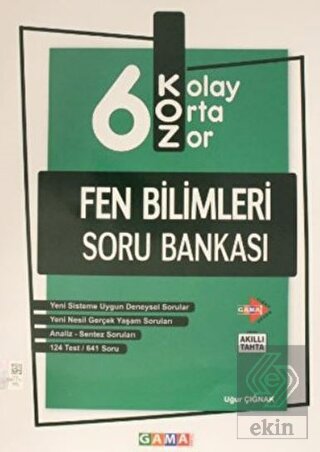 6. Sınıf Koz Fen Bilimleri Soru Bankası Gama Yayın
