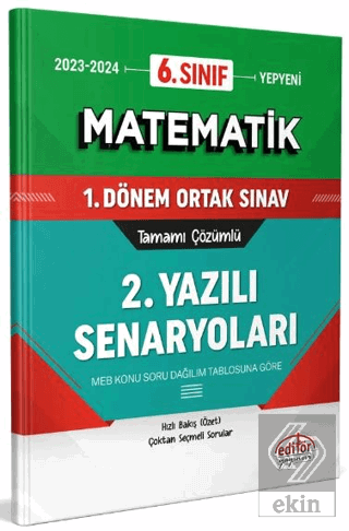 6. Sınıf Matematik 1. Dönem Ortak Sınavı 2. Yazılı