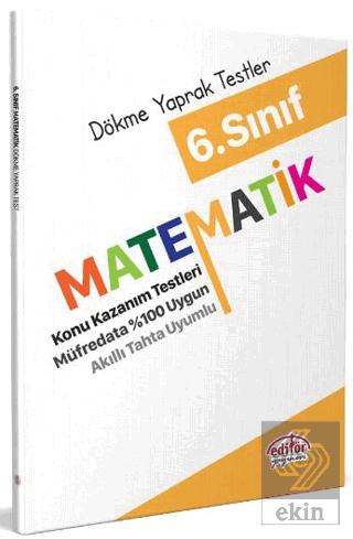 6. Sınıf Matematik Dökme Yaprak Testler Editör Yay