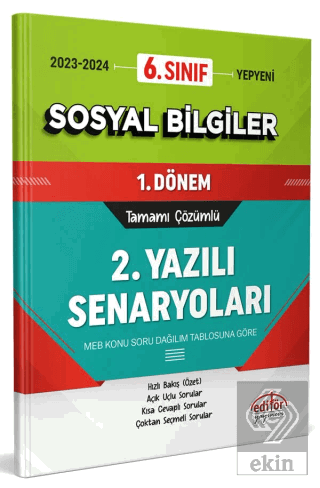 6. Sınıf Sosyal Bilgiler 1. Dönem Ortak Sınavı 2.