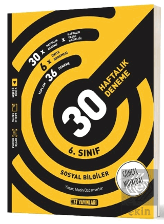 6. Sınıf Sosyal Bilgiler 30 Haftalık Deneme