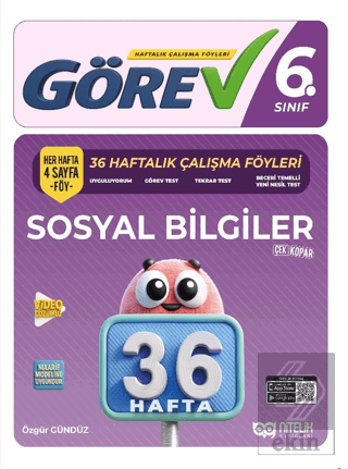 6. Sınıf Sosyal Bilgiler 36 Haftalık Çalışma Föyleri